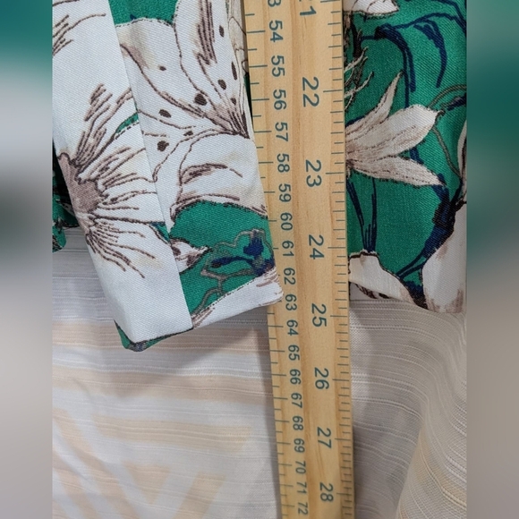 New York & Company Floral Green Spring Summet Women Blazer Size‎ 3X - Picture 10 of 11